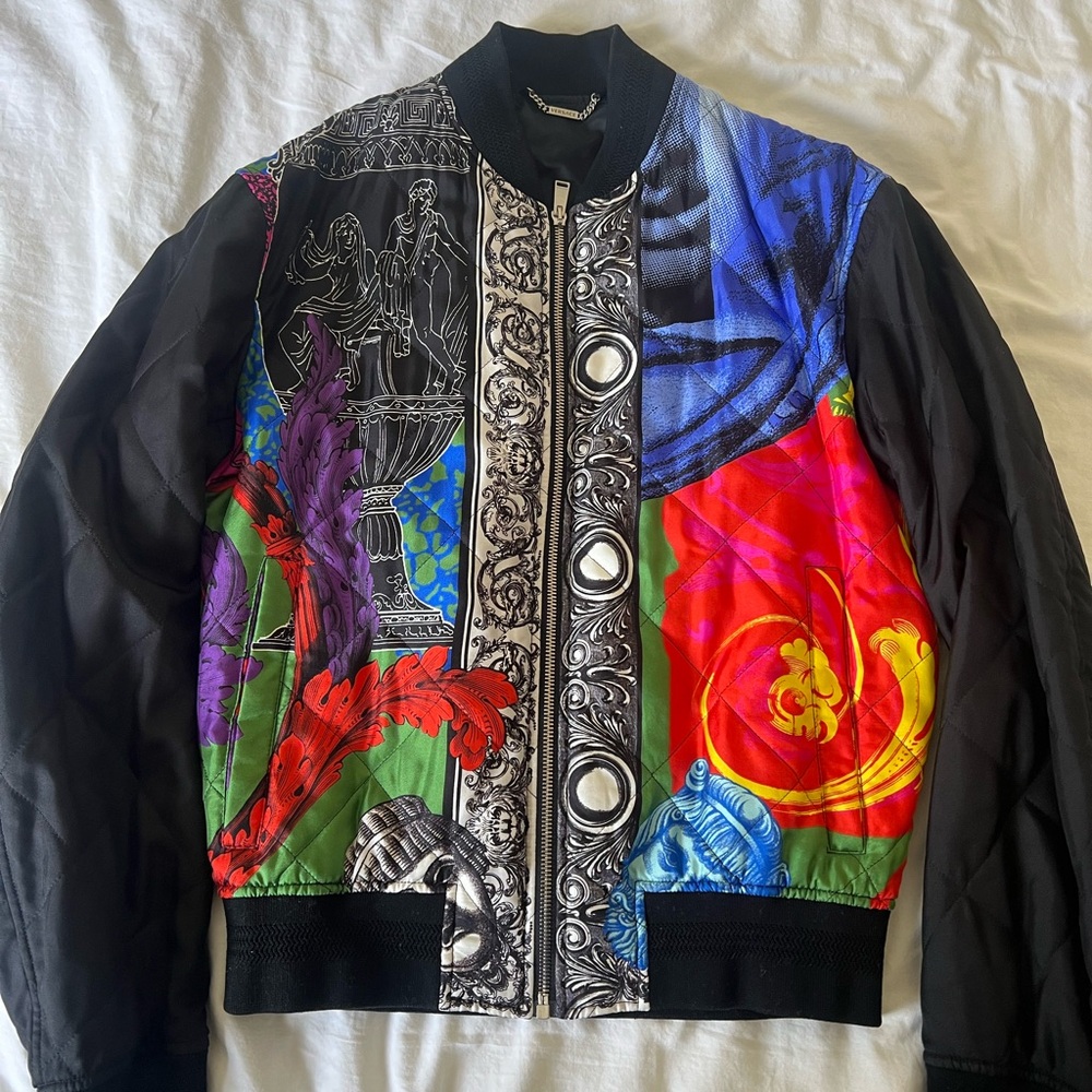 Colorful Graphic Bomber Jacket